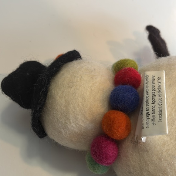 Pottery Barn 100% Wool Snowman Tree Topper Decoration. - Picture 9 of 13